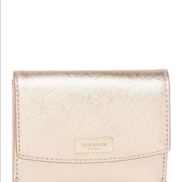 💎NWT💎Kate Spade🎉HP🎉compact Rose Gold Wallet - Picture 5 of 8